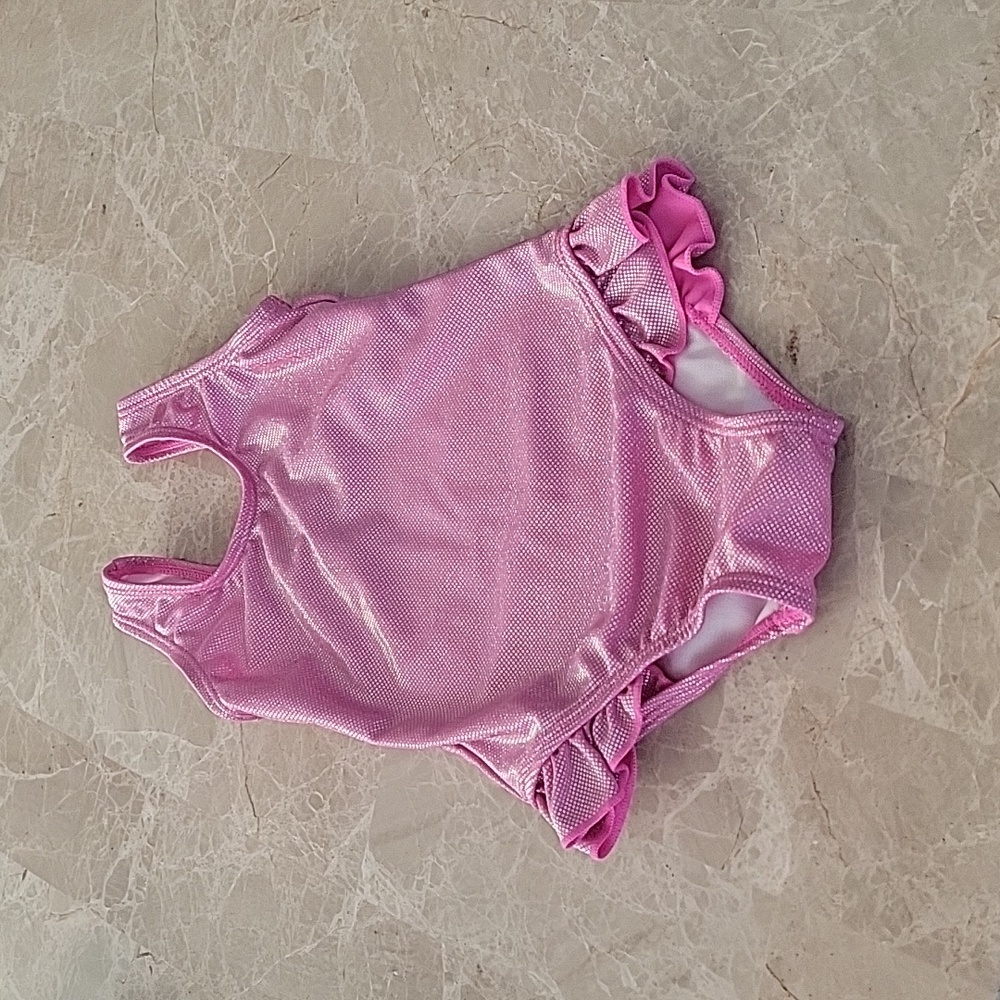 Pink Sequin Girls Bathing Suit